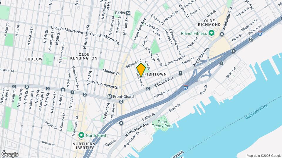 1249 E Oxford St Map and Location Details