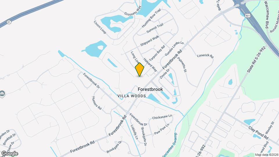 950 Forestbrook Rd, Unit Bahama Bays Villas E-2 Mapa y Detalles de la Ubicación