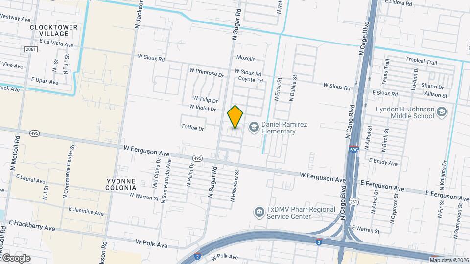 2103 N Paradise Dr Map and Location Details