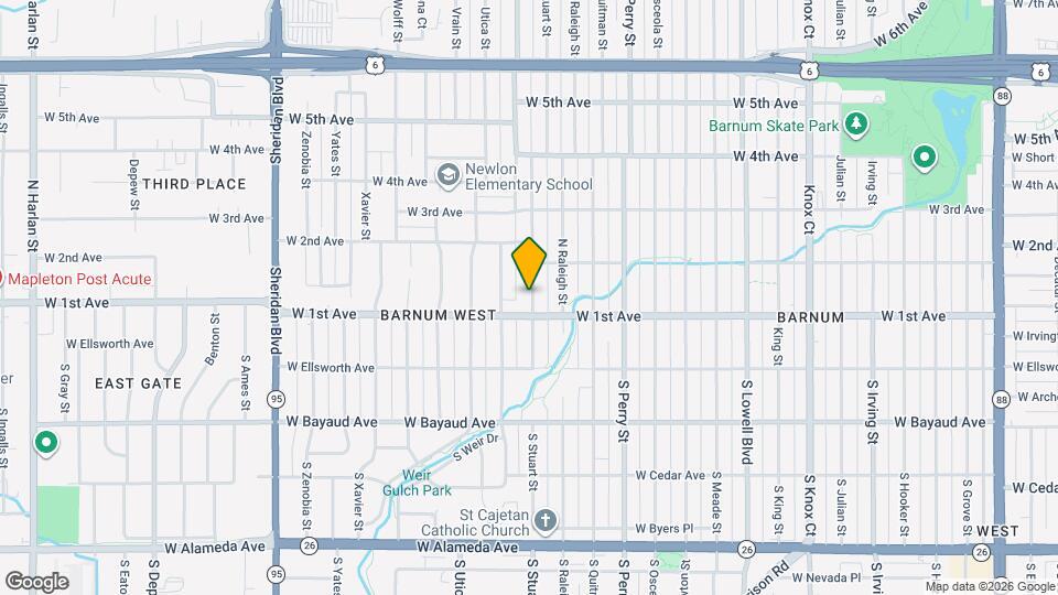 121 S Stuart St, Unit G108 Mapa y Detalles de la Ubicación