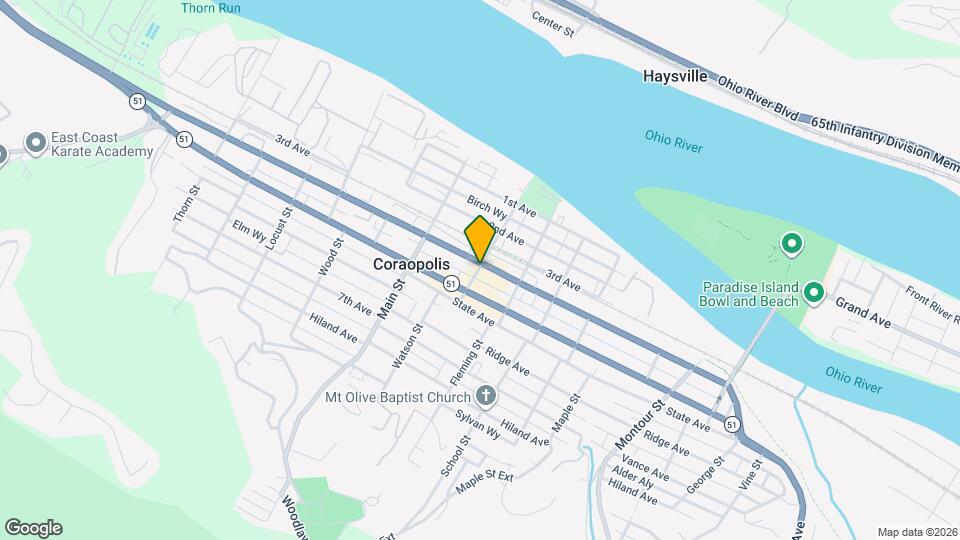 405 Mill St, Unit #2 Map and Location Details