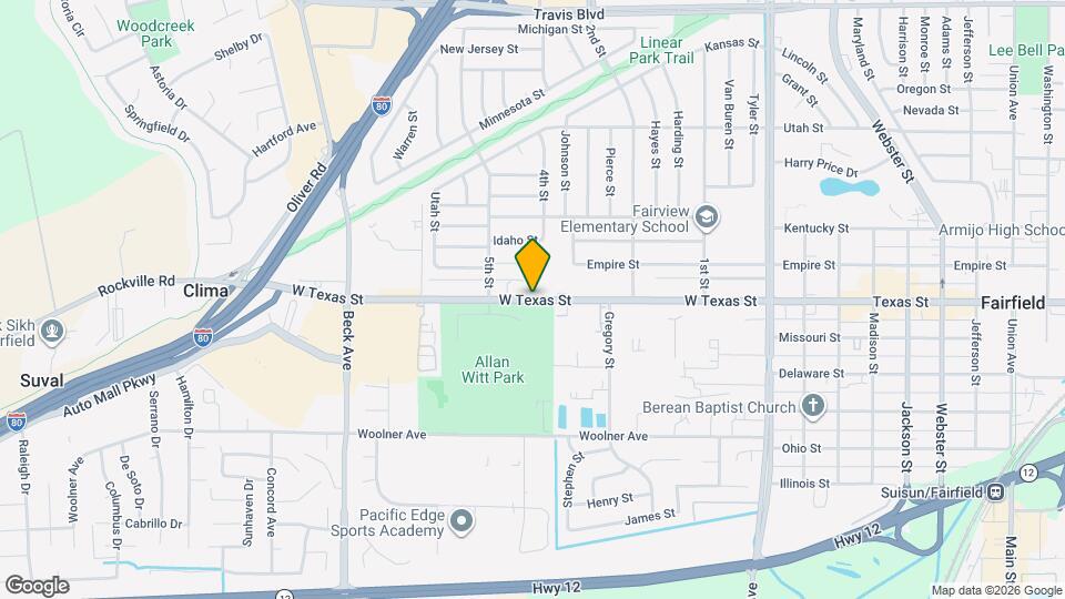 1700 W Texas St Map and Location Details