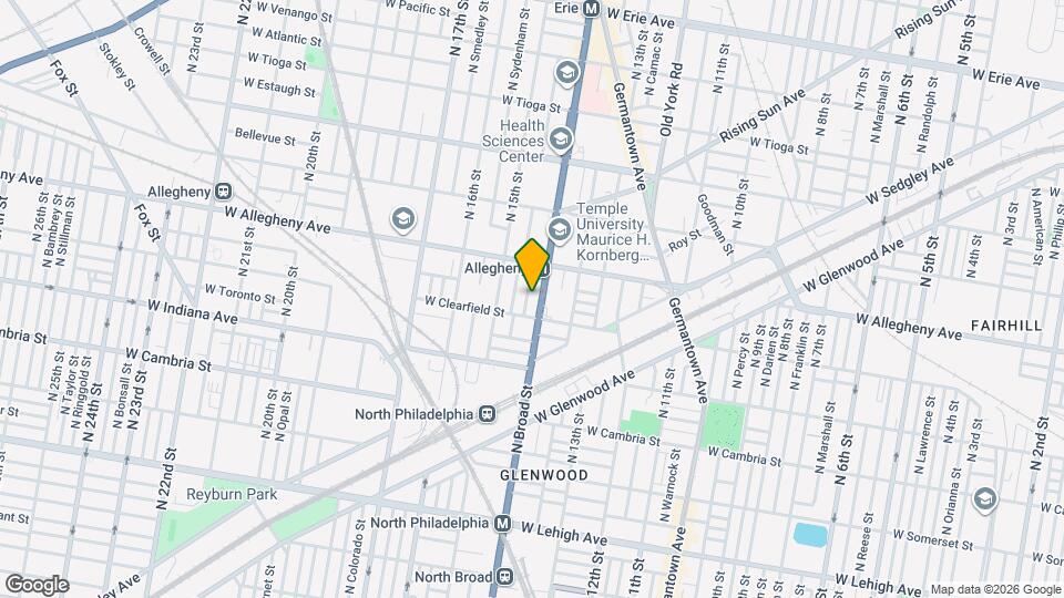 3120 N Broad St Map and Location Details