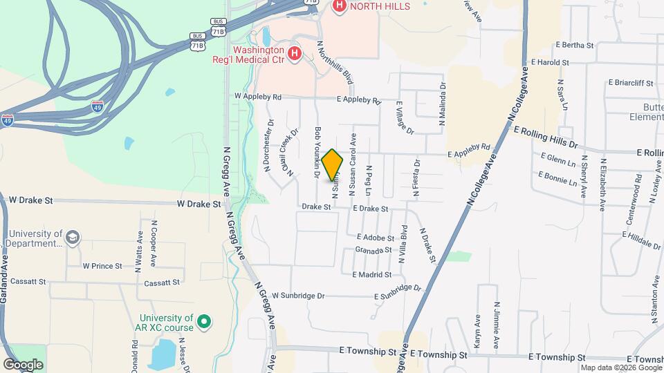 2841 N Sunny Ln Map and Location Details