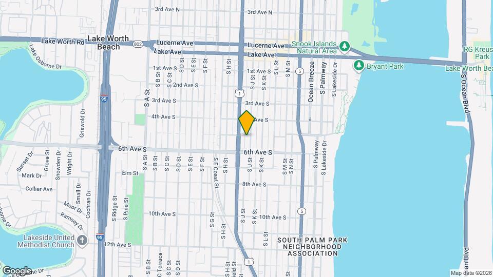 505 S J St Mapa y Detalles de la Ubicación