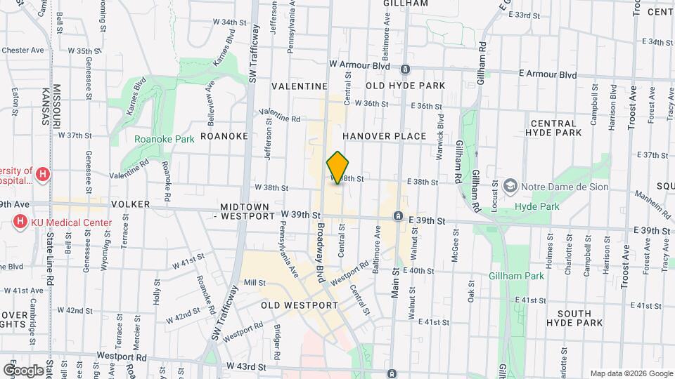 3810 Central St Map and Location Details