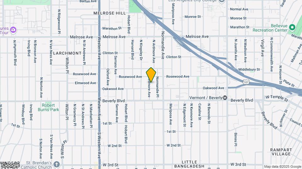 412 N Ardmore Ave Map and Location Details
