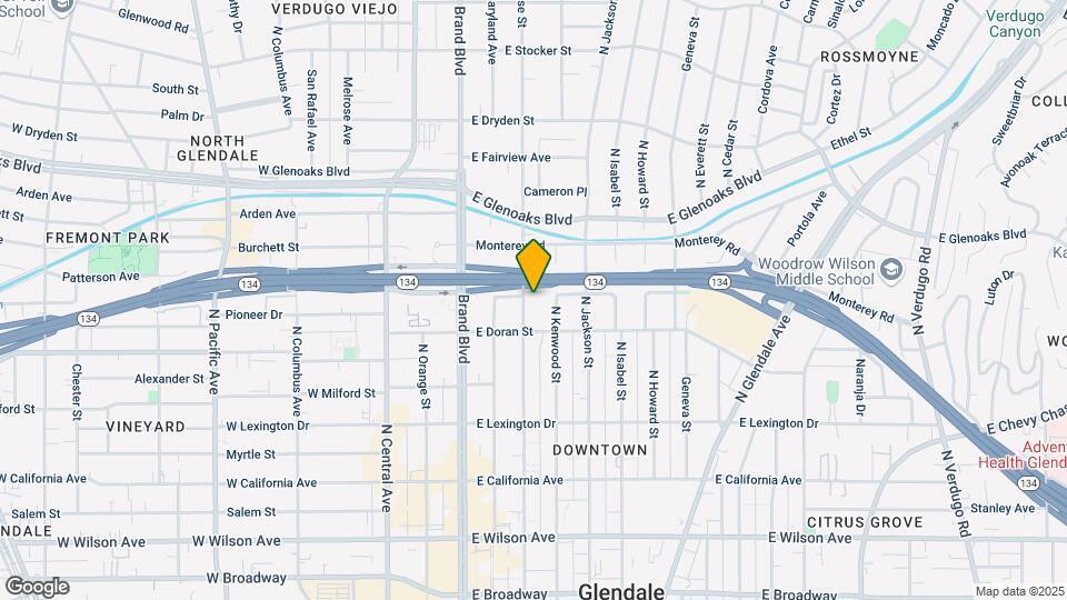 630 N Louise St Map and Location Details