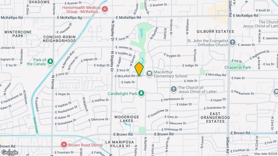 1355 E McLellan Rd Map and Location Details