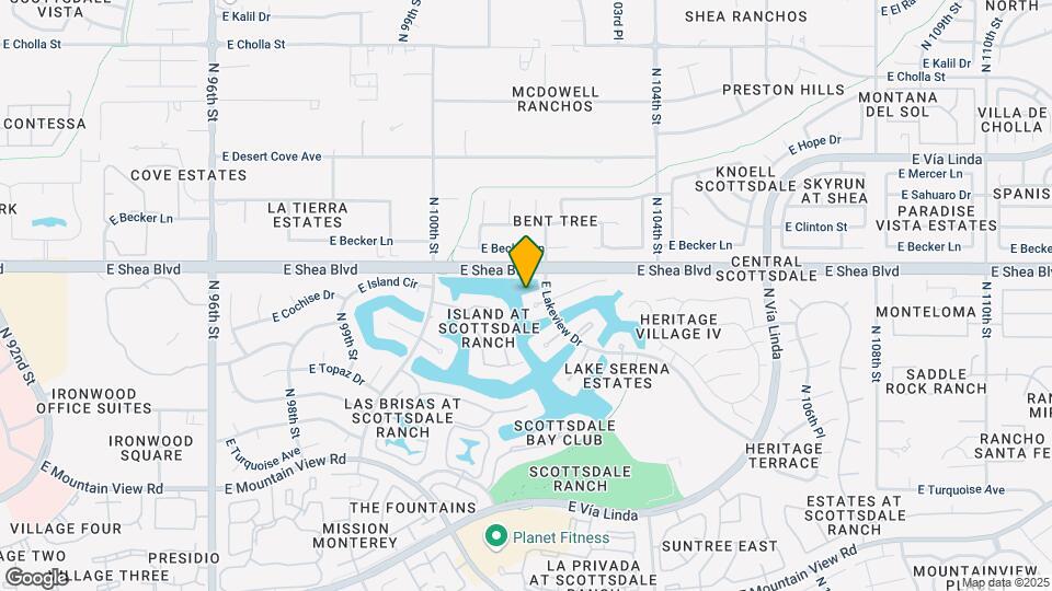 10172 E Cochise Dr Mapa y Detalles de la Ubicación