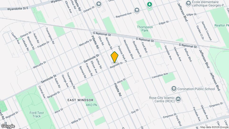 1596 Olive Rd Map and Location Details