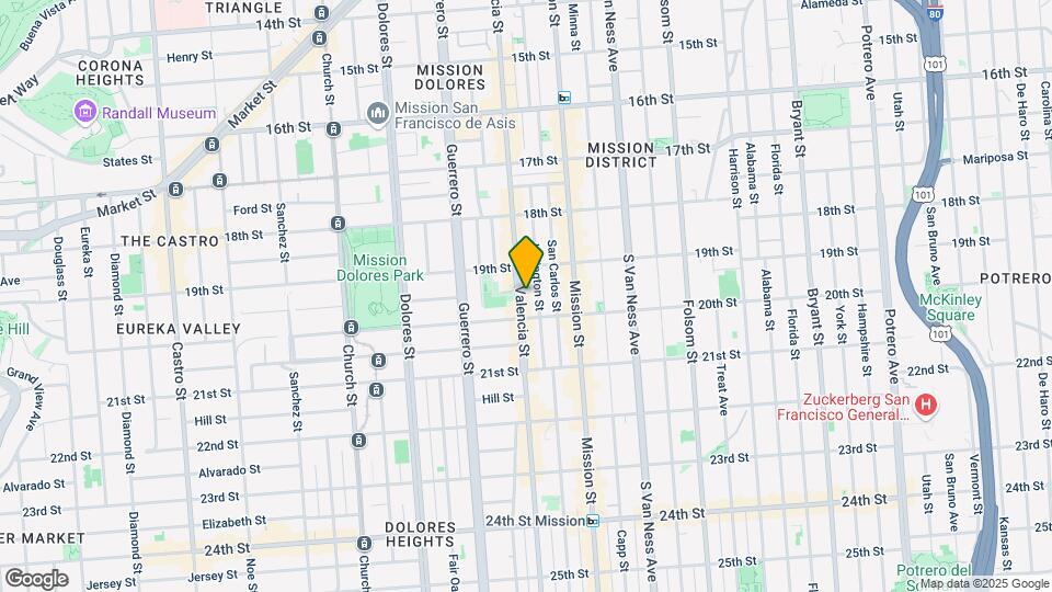 861 Valencia St Map and Location Details