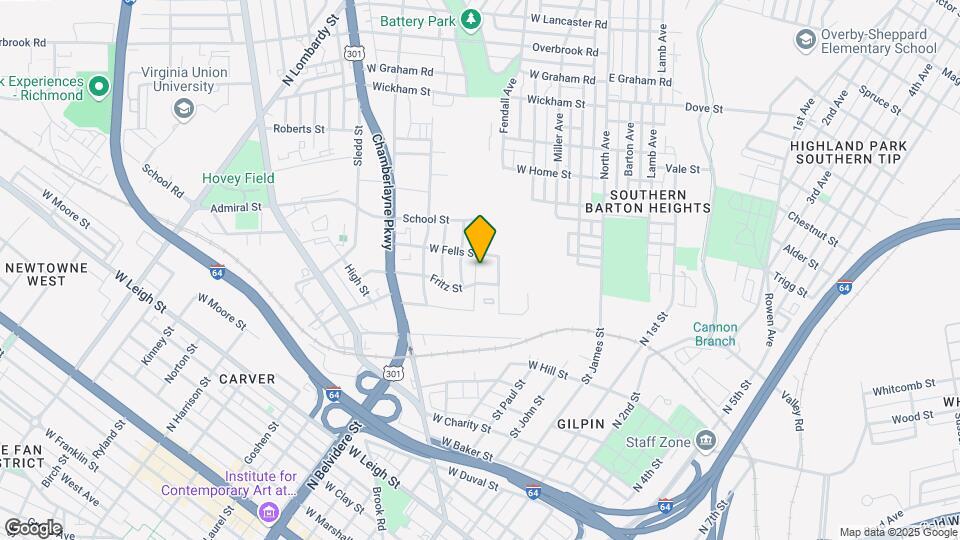 1605 Hickory St Map and Location Details