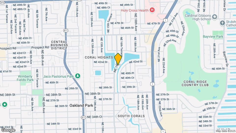 4070 NE 16th Ave Map and Location Details
