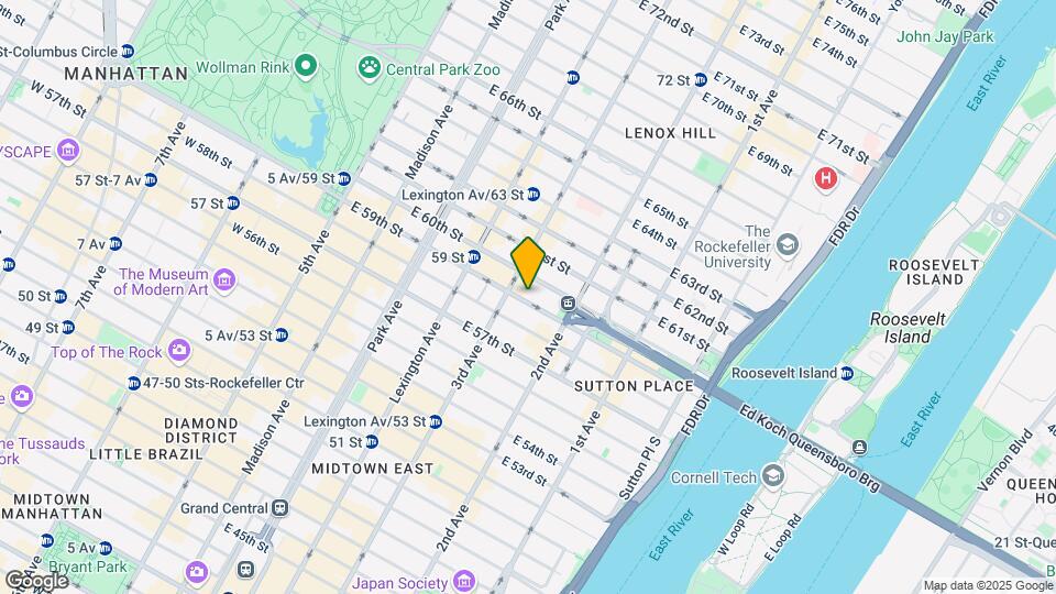 213 E 59th St Map and Location Details