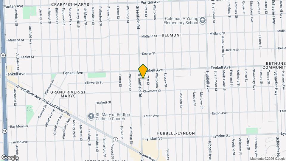 15080 Greenfield Rd Map and Location Details