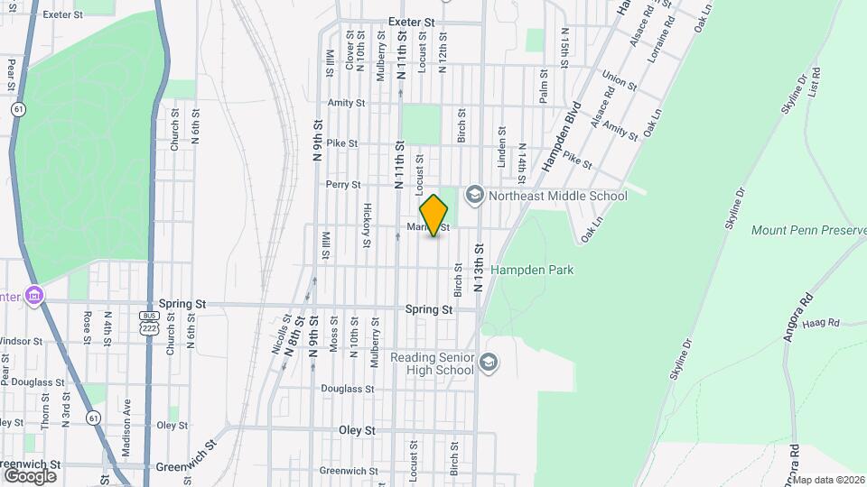 1136 N 12th St Map and Location Details