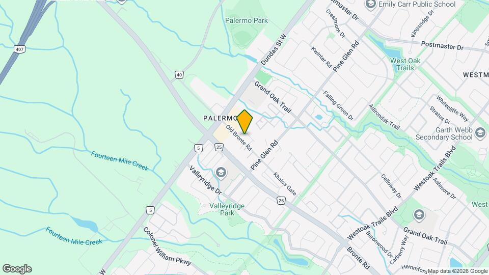 2475 Old Bronte Road Map and Location Details