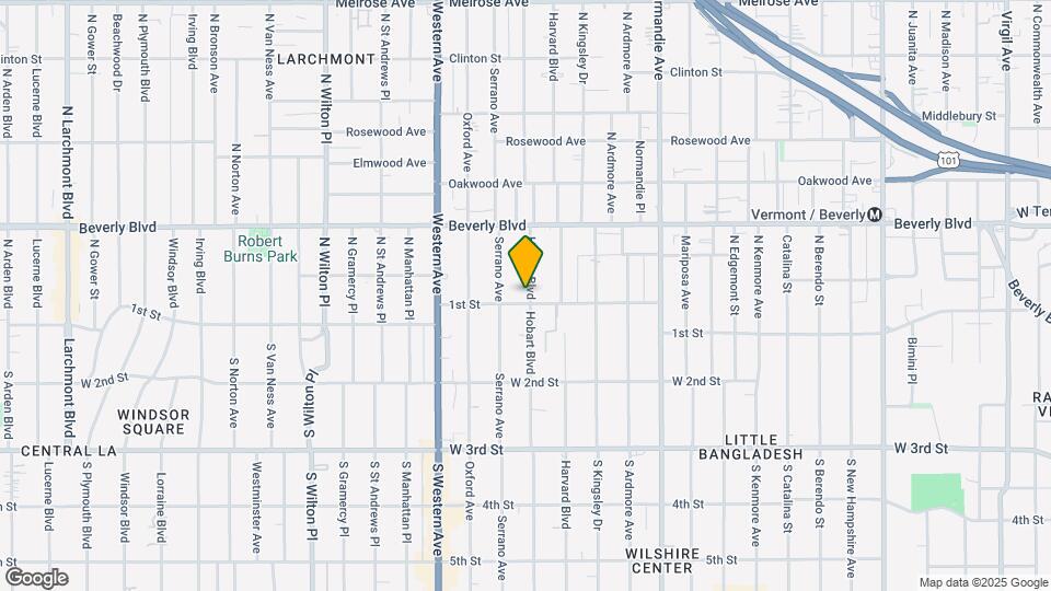 101 N Hobart Blvd Map and Location Details