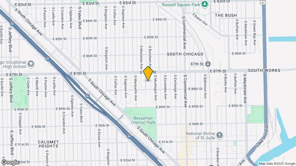 8735 S Manistee Ave Map and Location Details