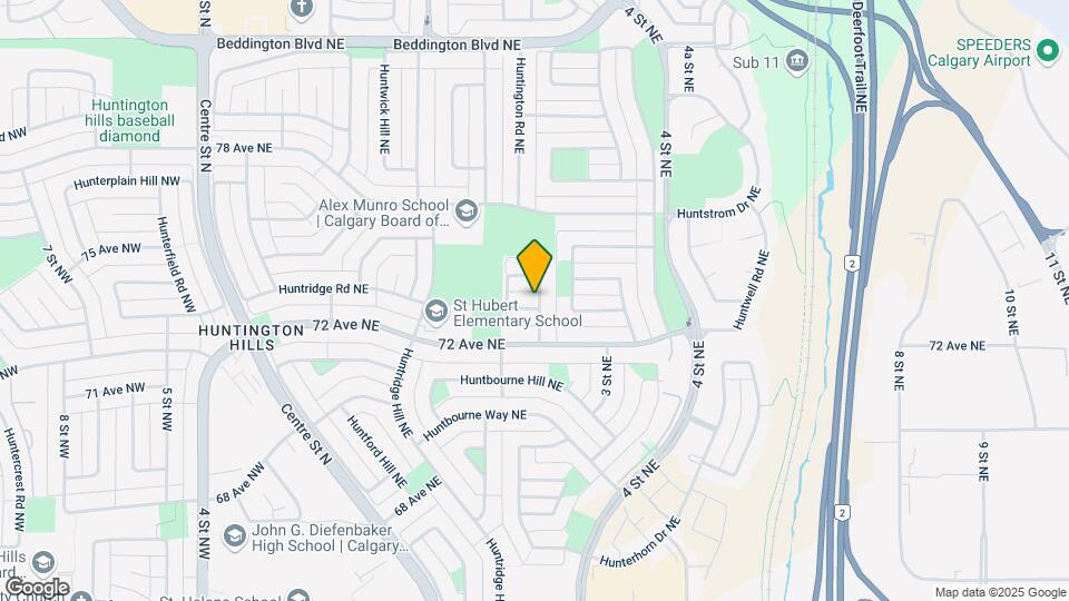 72 Huntley Close NE Map and Location Details