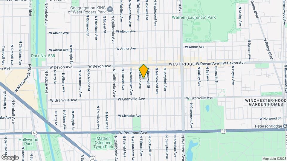6301-6305 N Talman Ave Mapa y Detalles de la Ubicación