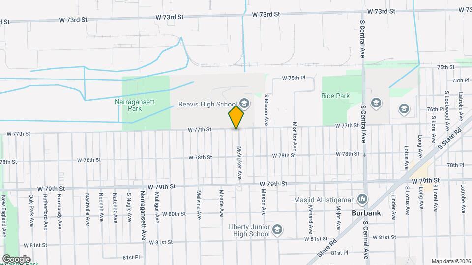 7704 McVicker Ave Map and Location Details