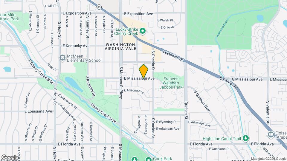 6770 E Mississippi Ave, Unit C Map and Location Details
