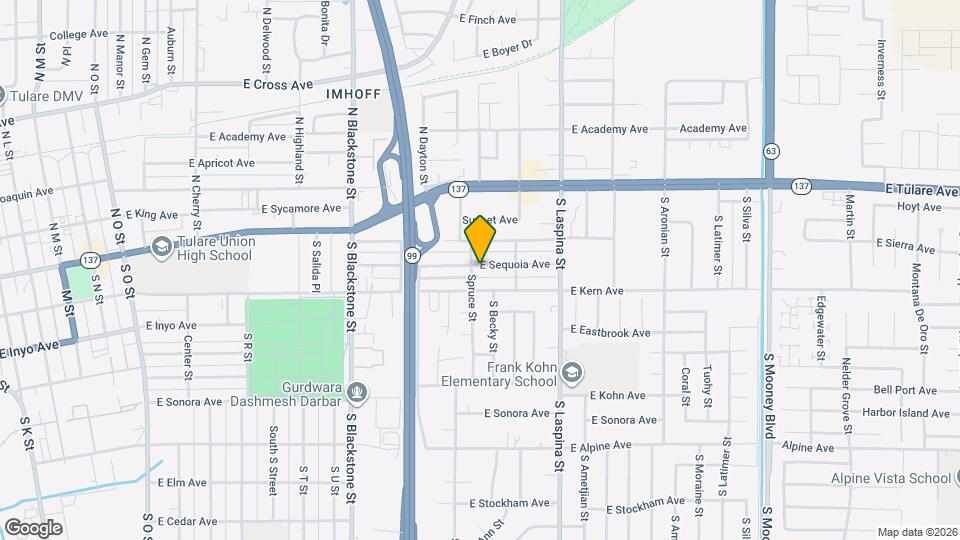 1433 E Sequoia Ave Mapa y Detalles de la Ubicación