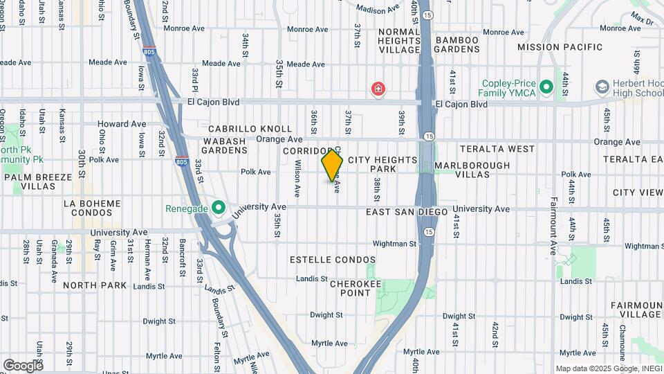 4054-4060 Cherokee Ave Map and Location Details