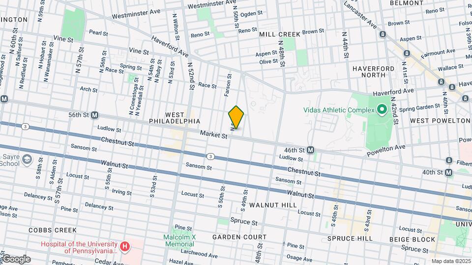 9 N 50th St Map and Location Details