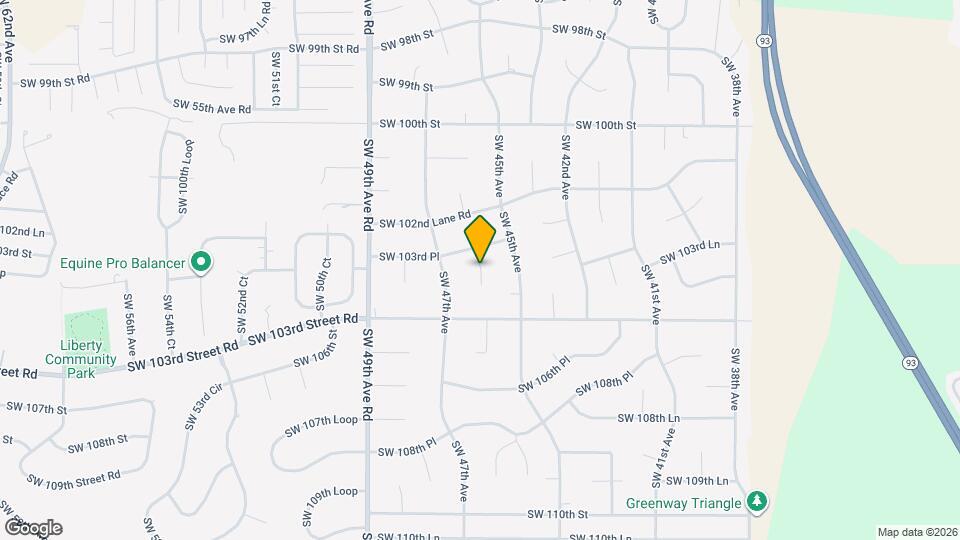 10380 SW 45th Ct Map and Location Details