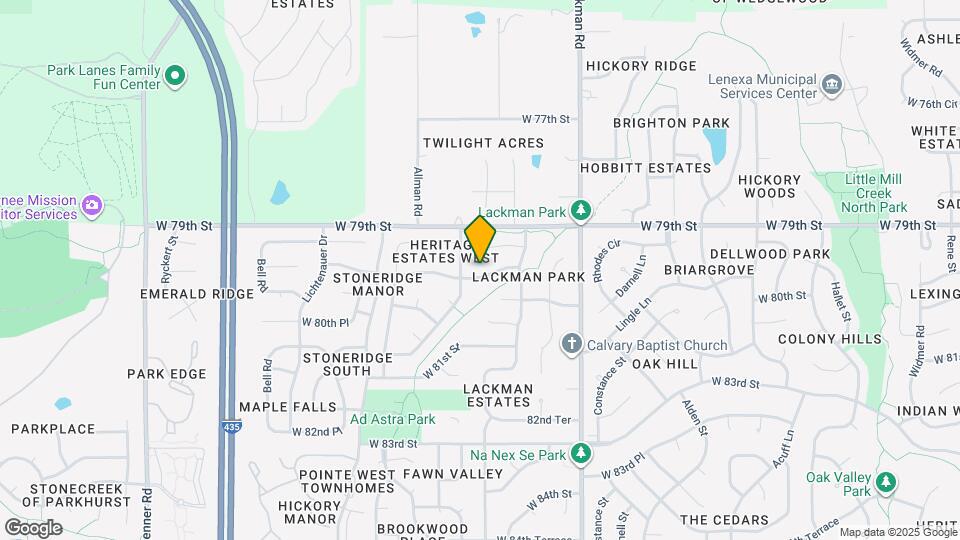 15412 W 80th St Map and Location Details