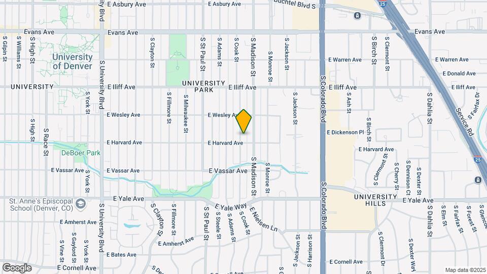 2474 S Cook St Mapa y Detalles de la Ubicación