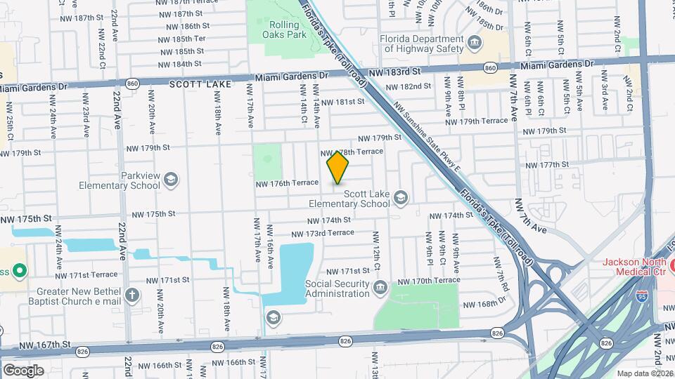 1341 NW 175th Terrace Map and Location Details