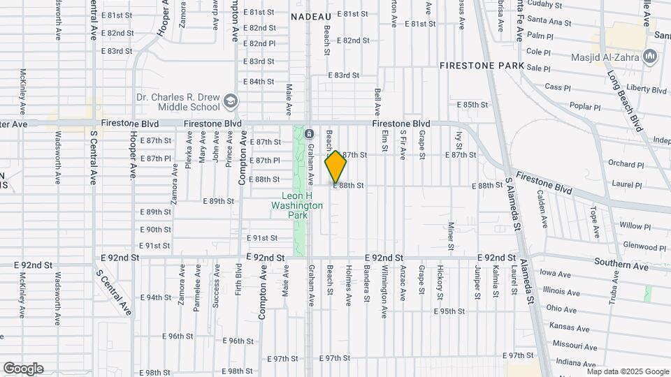 8804 Beach St Map and Location Details