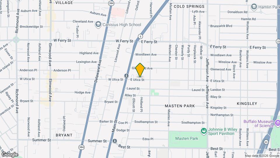 44 E Utica St Map and Location Details