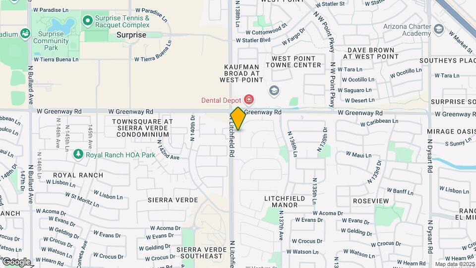 15214 N 138th Ln Map and Location Details