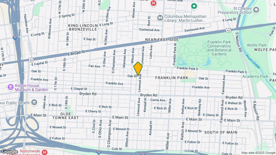 1305 Oak St Map and Location Details