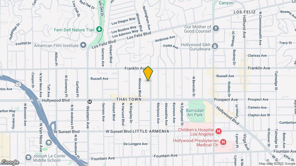 1801 N Normandie Ave Map and Location Details
