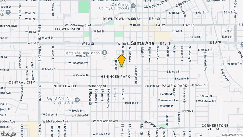 410 S Birch St Mapa y Detalles de la Ubicación