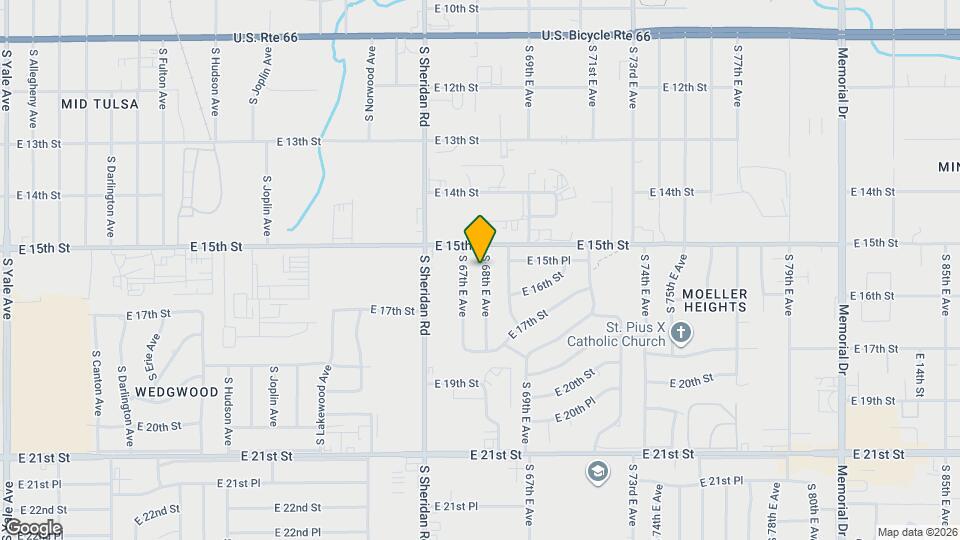 1524 S 68th E Ave Map and Location Details