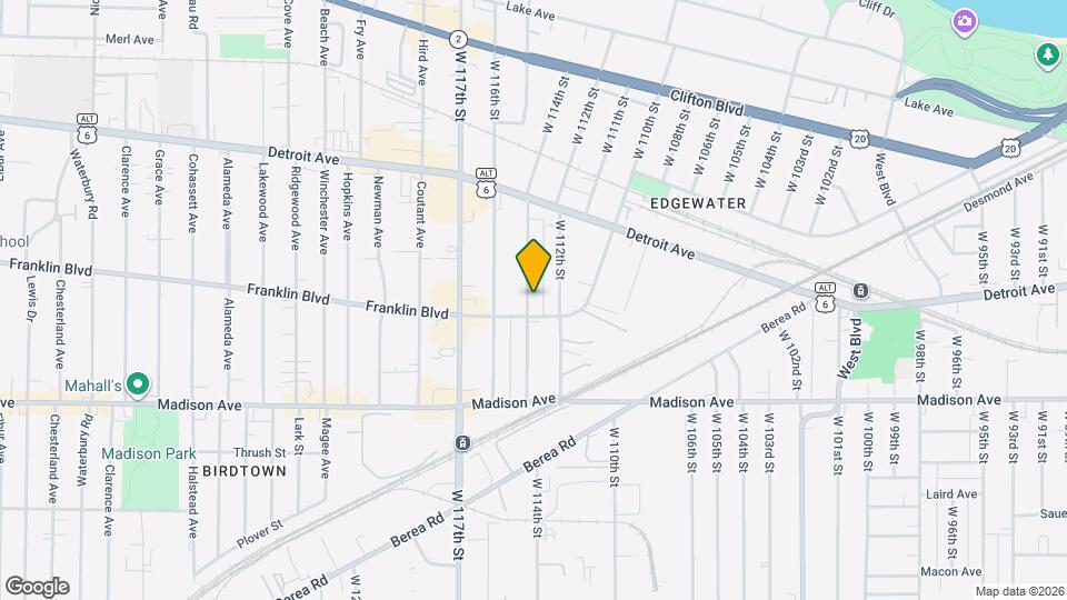 1491 W 114th St Map and Location Details