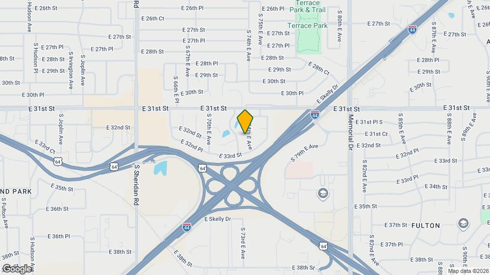 3156 S 74th E Ave Map and Location Details