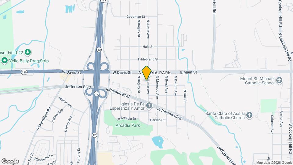 407 N Justin Ave Mapa y Detalles de la Ubicación