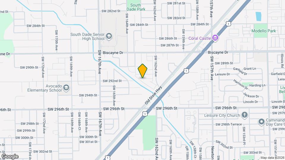 16286 SW 292nd St Map and Location Details