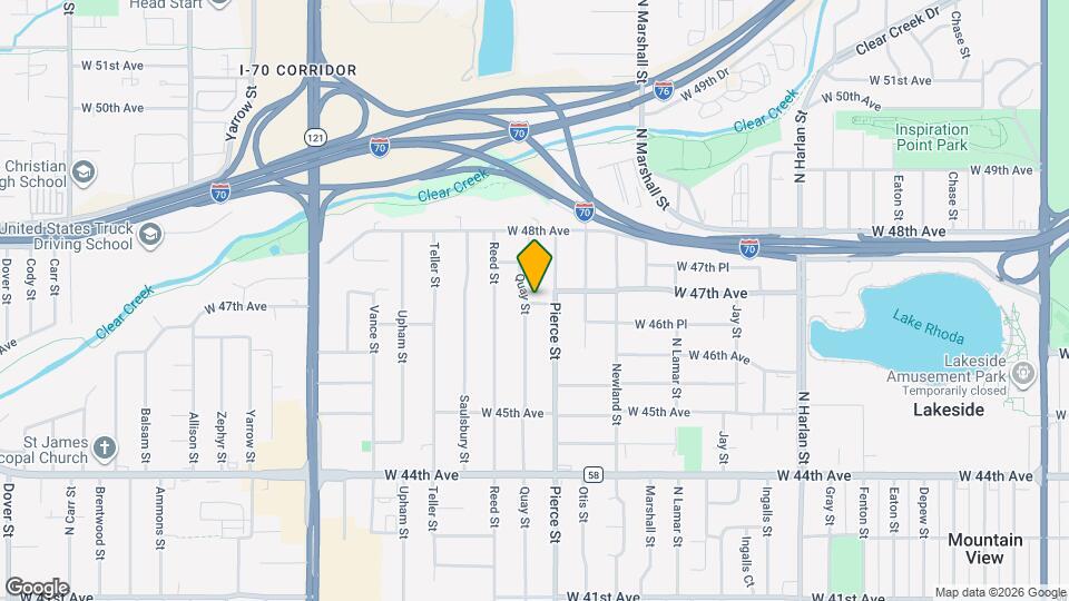 6895 W 46th Pl Map and Location Details