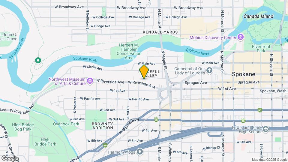 1722 W Riverside Ave Map and Location Details