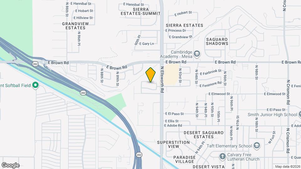 9119 E Fairfield St Map and Location Details