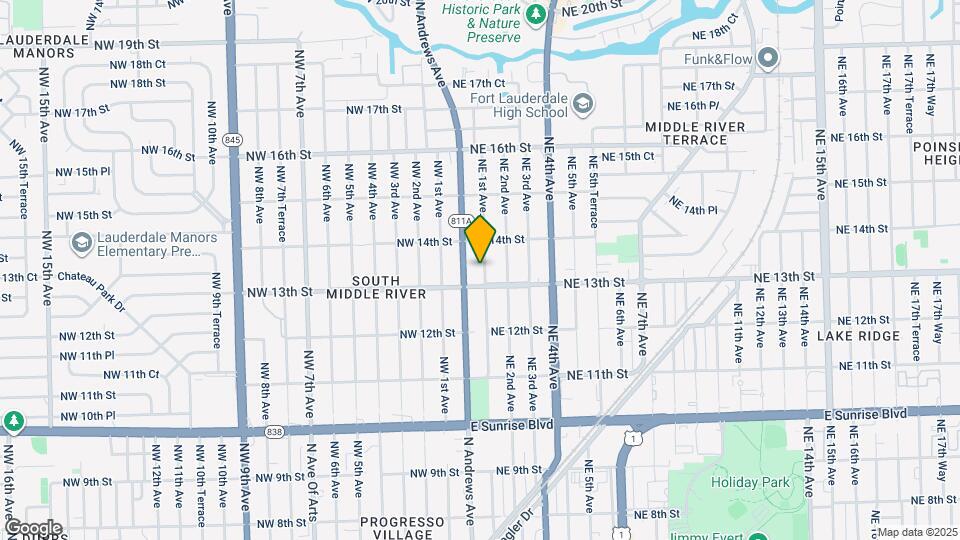 1317 NE 1st Ave. Map and Location Details